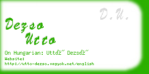 dezso utto business card